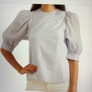 Samsoe Samsoe Celestine Blue Check Blouse L